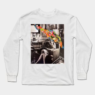 Psychedelic Rainbow Old Photo Long Sleeve T-Shirt